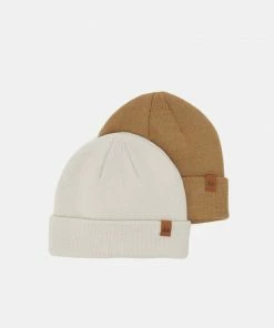 Even&Odd 2 PACK - Beanie - Off-white/camel