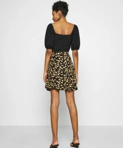Even&Odd 2 PACK - A-line Skirt - Black/yellow -Even&Odd Sales Store 74c28998e8964a3089d5dfebae537265