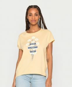 Even&Odd Print T-shirt - Yellow