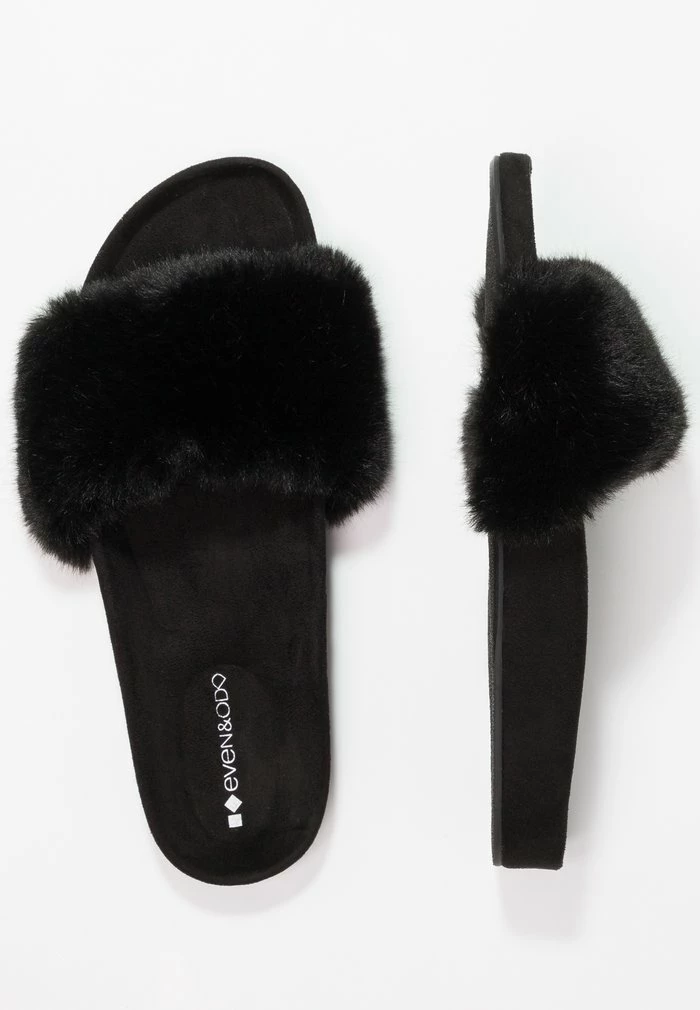 Even&Odd Slippers - Black 6 Even&Odd Slippers - Black - Image 4