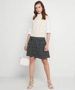 Even&Odd A-line Skirt - White/dark Green -Even&Odd Sales Store 775987409e61480fbfa300bd5bab861c