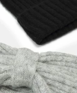 Even&Odd SET - Beanie - Black/grey -Even&Odd Sales Store 786d37965c9a4306860f5d050b7192fa