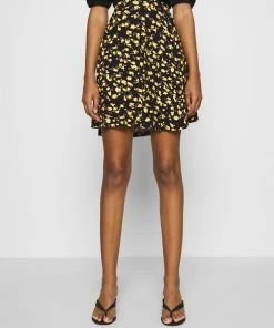 Even&Odd 2 PACK - A-line Skirt - Black/yellow -Even&Odd Sales Store 7ada7363658b48499cc8bd19904ad3e9