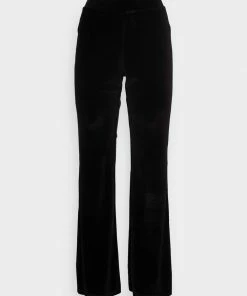 Even&Odd Velvet Flared Leg Trousers - Trousers - Black -Even&Odd Sales Store 7f3c06e646c842eaa48cd150120dd1a2
