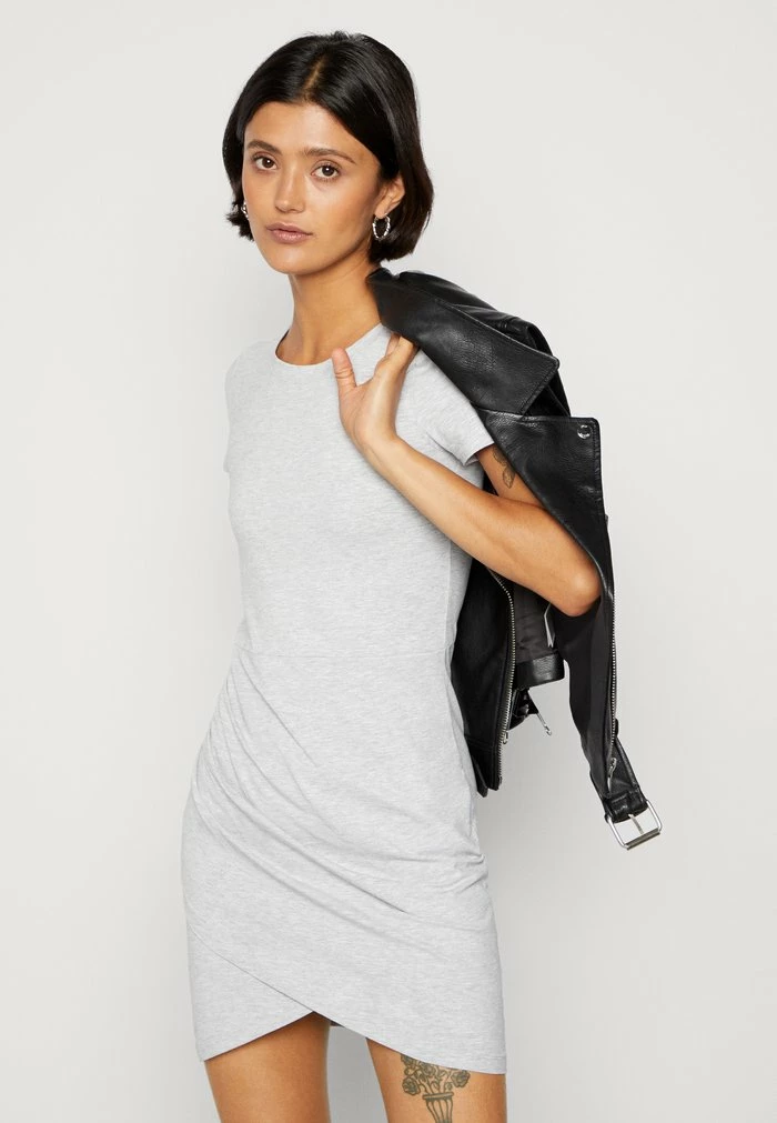 Even&Odd Jersey Dress - Mottled Light Grey 6 Even&Odd Jersey Dress - Mottled Light Grey - Image 4