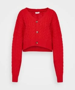 Even&Odd CABLE CARDIGAN - Cardigan - Red -Even&Odd Sales Store 8505ec8883524803ade88696774179bc