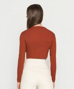 Even&Odd Long Sleeved Top - Brown -Even&Odd Sales Store 850f0b29ce6e4a12933577ec8e242b93