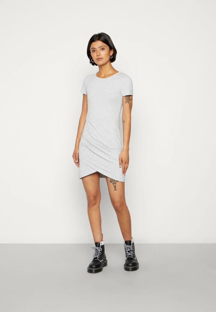 Even&Odd Jersey Dress - Mottled Light Grey 3 Even&Odd Jersey Dress - Mottled Light Grey