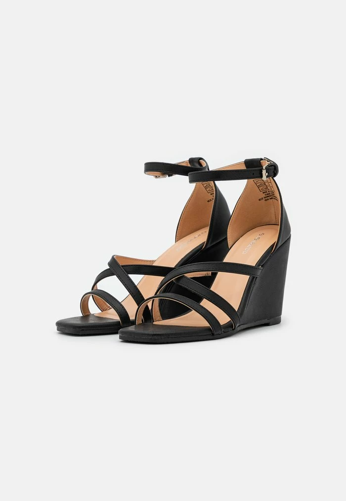 Even&Odd Wedge Sandals - Black 5 Even&Odd Wedge Sandals - Black - Image 3