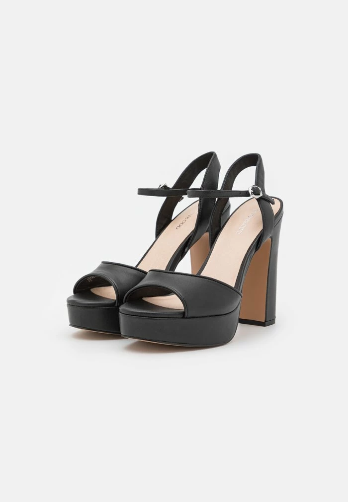 Even&Odd LEATHER - Platform Sandals - Black 5 Even&Odd LEATHER - Platform Sandals - Black - Image 3