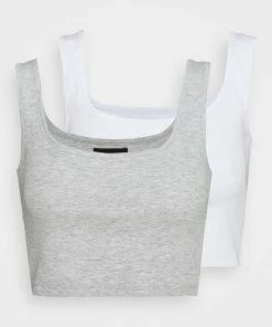Even&Odd 2 PACK - Top - White/light Grey