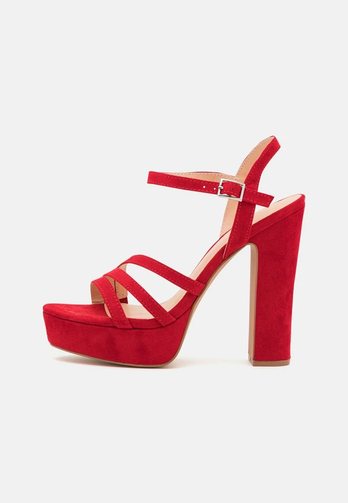Even&Odd High Heeled Sandals - Red 4 Even&Odd High Heeled Sandals - Red - Image 2