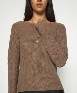 Even&Odd BASIC- BACK DETAIL JUMPER - Jumper - Light Brown -Even&Odd Sales Store 8de9bd807960450ab1c2e3366132c8c1