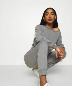 Even&Odd Off Shoulder&Jogger Set - Sweatshirt - Mottled Grey -Even&Odd Sales Store 8ebeecd3da7047339b6408611ac59d54