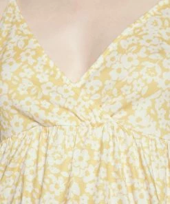 Even&Odd Jersey Dress - Yellow/white -Even&Odd Sales Store 90565241d79646a2849a555bf9d184d9