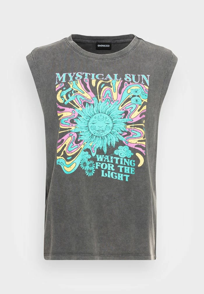 Even&Odd Print T-shirt - Black 6 Even&Odd Print T-shirt - Black - Image 4