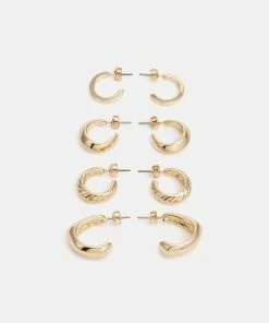 Even&Odd 4 PACK - Earrings - Gold-coloured