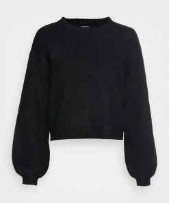 Even&Odd BALLOON SLEEVE JUMPER - Jumper - Black -Even&Odd Sales Store 947eb77517d643edbfdd43e171873a55