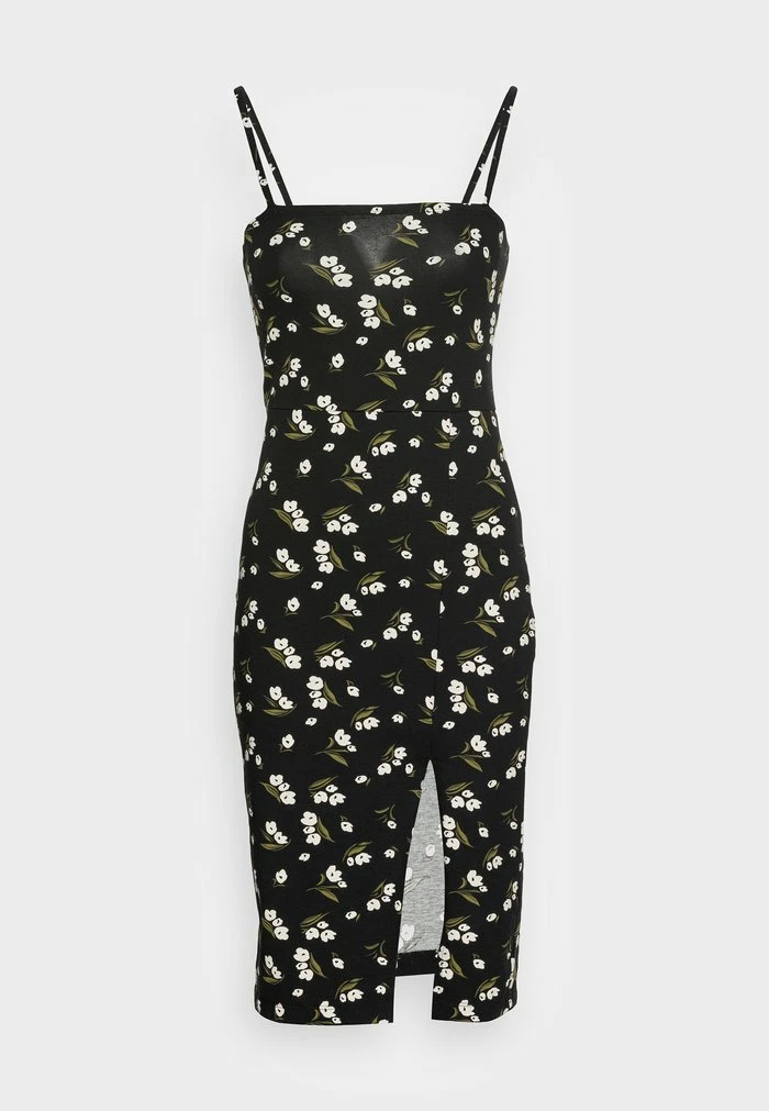 Even&Odd Jersey Dress - Black/multi Coloured 6 Even&Odd Jersey Dress - Black/multi Coloured - Image 4