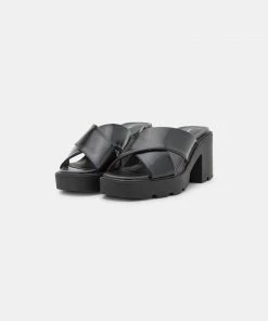 Even&Odd Heeled Mules - Black -Even&Odd Sales Store 964395dca9444e5db545abae63693a72