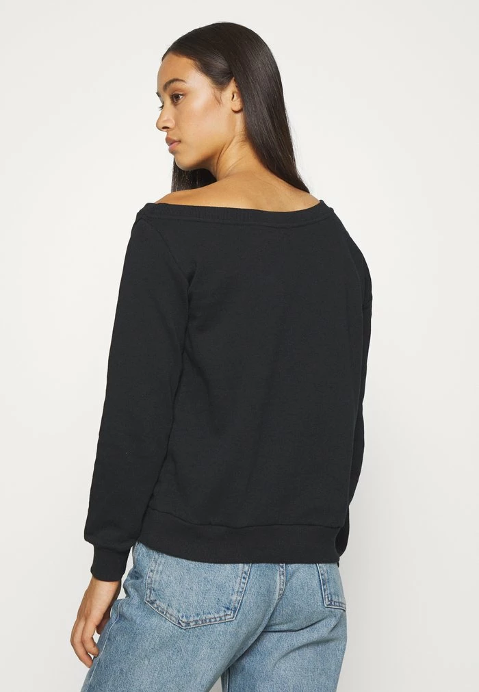 Even&Odd LOOSE OFF SHOULDER SWEATSHIRT - Sweatshirt - Black 5 Even&Odd LOOSE OFF SHOULDER SWEATSHIRT - Sweatshirt - Black - Image 3