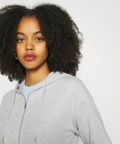 Even&Odd BASIC HOODIE JACKET WITH POCKETS - Hoodie - Mottled Light Grey -Even&Odd Sales Store 97862aa8331941da8f160833a74f85c4