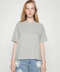Even&Odd 2 PACK - Basic T-shirt - White/mottled Light Grey