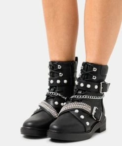 Even&Odd Lace-up Ankle Boots - Black