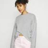 Even&Odd WRAP FRONT - Sweatshirt - Mottled Light Grey -Even&Odd Sales Store 9c9487d1b3114d3f9335fda9221720ad