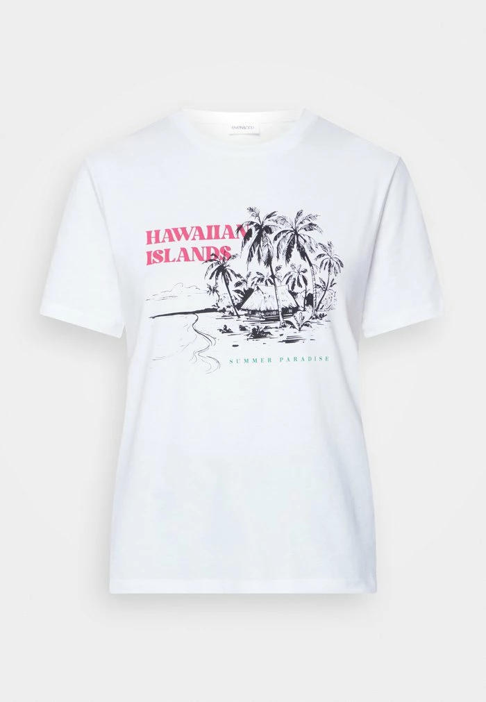 Even&Odd Print T-shirt - White 7 Even&Odd Print T-shirt - White - Image 5