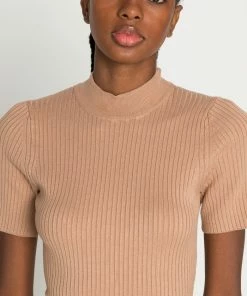 Even&Odd PERKIN NECK SHORT SLEEVE DRESS - Jumper Dress - Camel -Even&Odd Sales Store 9cebe659ceeb416aa85186a1b04a2432