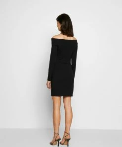 Even&Odd BASIC - OFF-SHOULDER MINI LONG SLEEVES DRESS - Shift Dress - Black -Even&Odd Sales Store 9fd4868d0a794767b08a7f7f86ed5a48