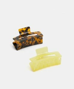 Even&Odd 2 PACK - Hair Styling Accessory - Yellow/brown