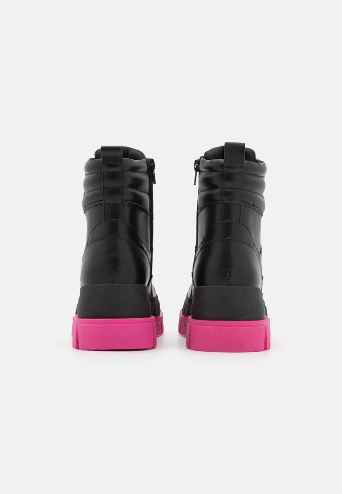 Even&Odd Lace-up Ankle Boots - Black 6 Even&Odd Lace-up Ankle Boots - Black - Image 4
