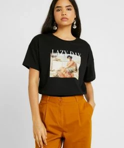 Even&Odd Print T-shirt - Black