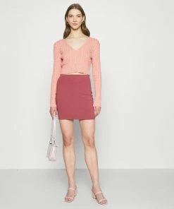 Even&Odd 2 PACK - Mini Skirt - Black/pink