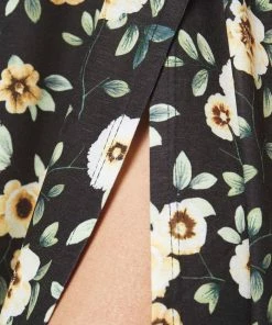 Even&Odd Maxi Dress - Black/yellow -Even&Odd Sales Store a6d36a63b99a4907a139020be0465988