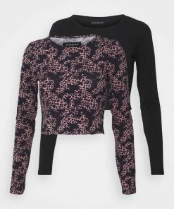 Even&Odd 2 PACK - Long Sleeved Top - Black/purple -Even&Odd Sales Store aa4bf0a543af48469318ecd7329d2586