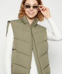 Even&Odd Waistcoat - Khaki -Even&Odd Sales Store ad738a7b81bc4be093ddaf59cd0a4dac