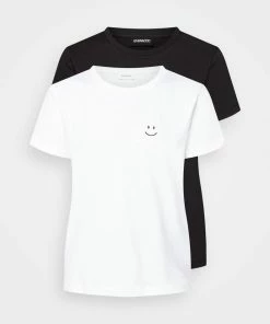 Even&Odd 2 Pack - Basic T-shirt - Black/white -Even&Odd Sales Store af1a21688aef446ba681502644307ff8