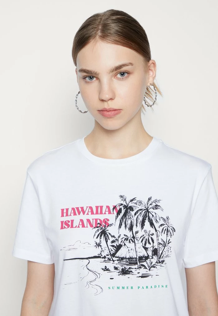 Even&Odd Print T-shirt - White 8 Even&Odd Print T-shirt - White - Image 6