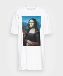 Even&Odd DRESS WITH BIG PLACEMENT - Jersey Dress - White/multi Coloured -Even&Odd Sales Store b08390322e2746e3bca6bc1fad90b4f7