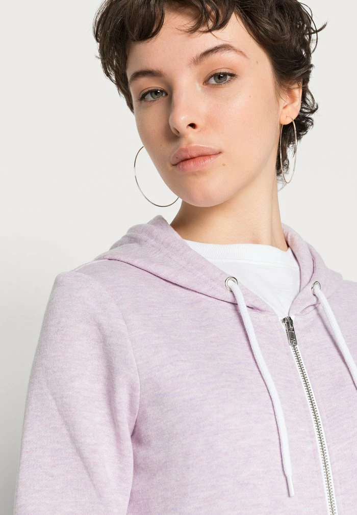 Even&Odd Zip-up Sweatshirt - Mottled Lilac 7 Even&Odd Zip-up Sweatshirt - Mottled Lilac - Image 5