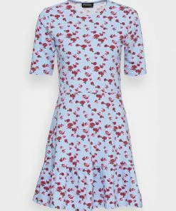 Even&Odd Jersey Dress - Light Blue/multi Coloured -Even&Odd Sales Store b3592893c6094e1798e5a4574552b7b0