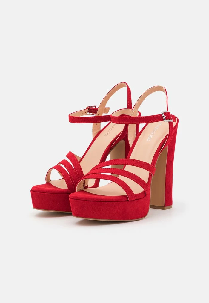 Even&Odd High Heeled Sandals - Red 5 Even&Odd High Heeled Sandals - Red - Image 3