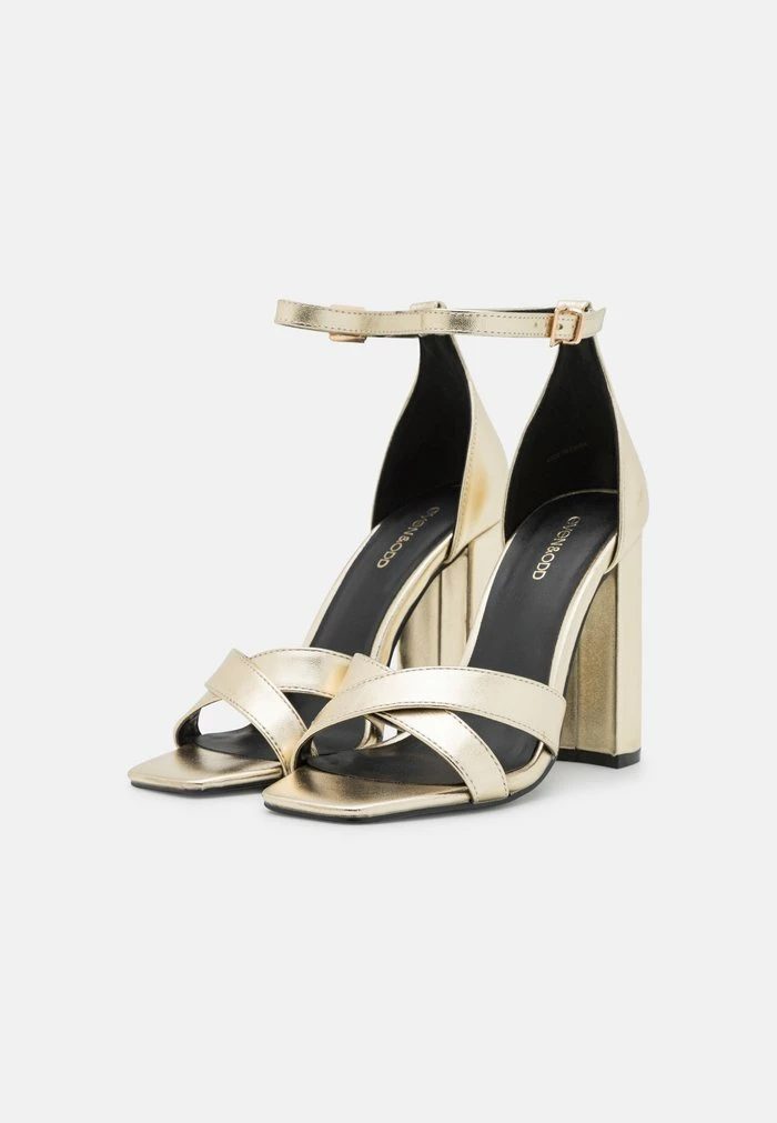 Even&Odd High Heeled Sandals - Gold-coloured 5 Even&Odd High Heeled Sandals - Gold-coloured - Image 3