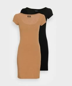 Even&Odd 2 PACK - Jersey Dress - Black/brown -Even&Odd Sales Store b53e61e65ee34ea39929fb1d18f245dd