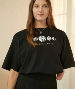 Even&Odd Print T-shirt - Black