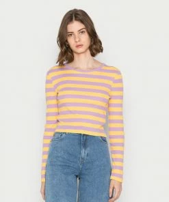 Even&Odd Long Sleeved Top - Purple / Yellow