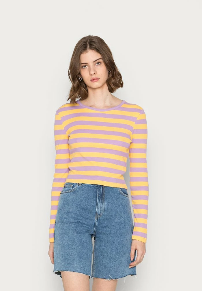 Even&Odd Long Sleeved Top - Purple / Yellow 3 Even&Odd Long Sleeved Top - Purple / Yellow